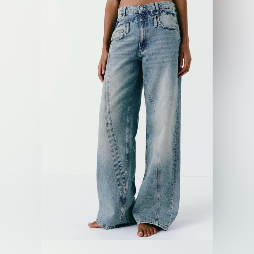 Zara Deconstructed Jeans TRF NWT
